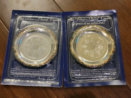 Silver plated coasters - 2,