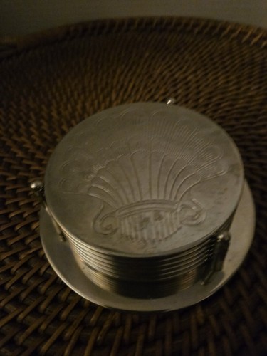 Silver plated vintage - plated, coasters